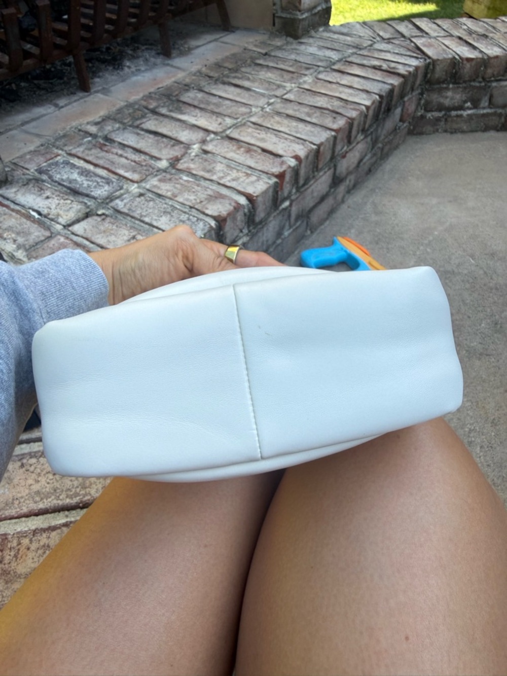 Prada Cream Mini Soft Padded Tote - Picture 4 of 11